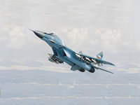 Боевой МиГ-29 на взлете