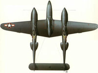 Модель военного самолёта для американской авиации