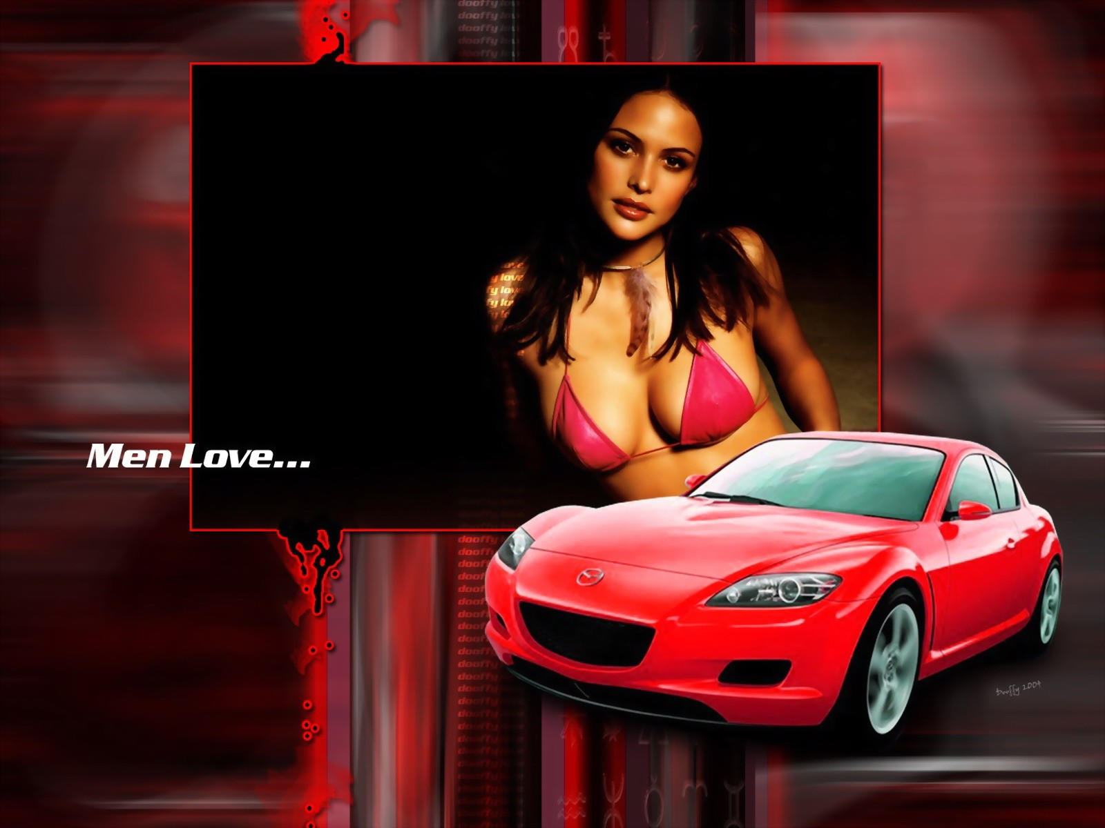 Tuning love. Девушка в Красном бикини с Mazda rx8. Обои Мазда РХ 8 вертикальные с девушкой. Dooffy.