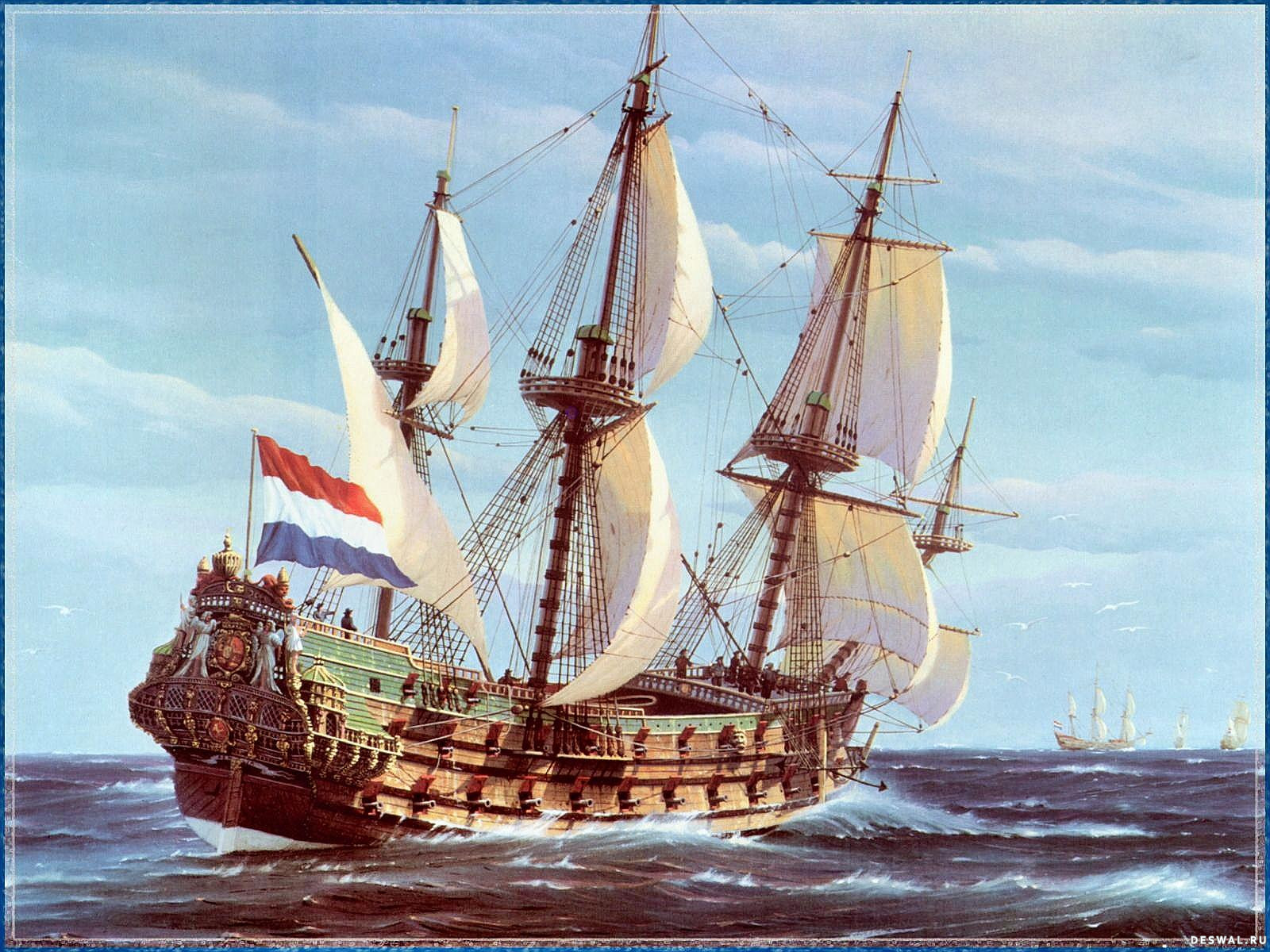 Торговый фрегат. Де Зевен Провинсиен парусный корабль. Фрегат Орел 1668. Галеон корабль 17 века. Галеон 18 века.